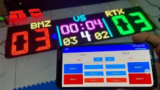 Papan Skor  Score Board P10 RGB 2x4 Panel Controller ESP32 [upl. by Anoynek]