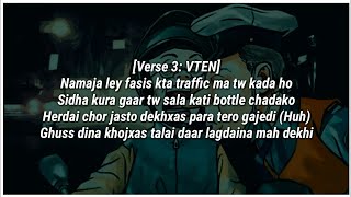 VTEN  Ma Pa Se Lyrics Ft Mana Shrestha  OneLyrics [upl. by Aneek]