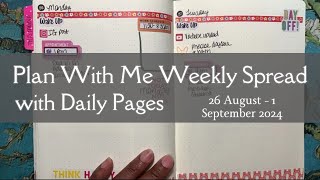 Daily Pages Plan With Me  26 August thru 1 September 2024 [upl. by Germaun]