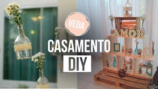 COMO FIZ UM CASAMENTO DIY  DECORAÇÃO LEMBRANCINHAS E CONVITE  VEDA 03 [upl. by Nonnerb]