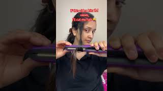 Easy way to Curl your hair🚨✅💇‍♀️curl with straightener😍shorts trending youtubeshorts love [upl. by Ahsiuqel]