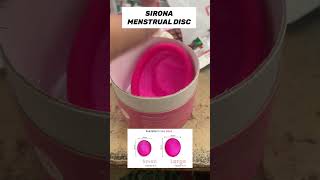 Sirona FDA Approved Reusable Menstrual Cup Disc honest reviewshortsmenstrualcupslifehacksviral [upl. by Charmain]