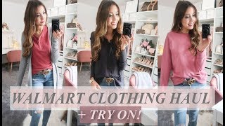 HUGE WALMART CLOTHING HAUL  TRYON FALL 2018 [upl. by Nwahsak407]