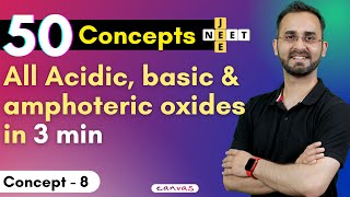 50 Concepts for JEENEET  Concept 8  All Acidic basic amp amphoteric oxides in 3 min  Paaras Sir [upl. by Bahr148]