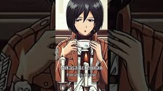 Mikasa Ackerman Pause Challenge anime onepiece [upl. by Arahas626]