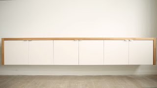 DIY Floating Sideboard IKEA Hack  theworktop [upl. by Kinom]