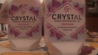 Crystal Mineral Deodorant RollOn Unscented REVIEW [upl. by Ahilam]