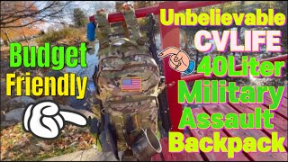 Unbelievable CVLIFE Military Tactical Backpack 40L Army Backpack Review [upl. by Nepil959]