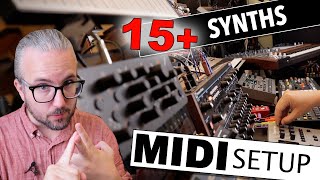 HOW I SEQUENCE amp SYNC 15 SYNTHS — midi routing and DAW integration [upl. by Freyah]