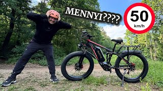 1500W 50 kmh MENNYI  DUOTTS S26 ebike  TESZT [upl. by Edmonds599]