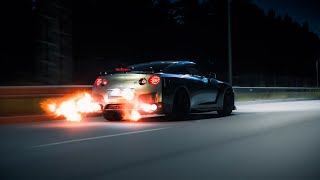 Flame Spitting Nissan GTR R35  4K [upl. by Sophronia]