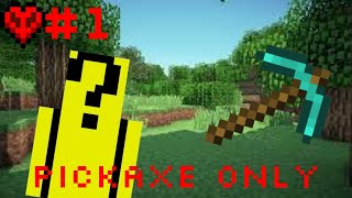 Minecraft pickaxe only hardcore episode 1 [upl. by Clara]