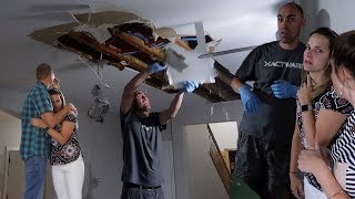 HOUSE FLOODED  CLOGGED TOILET FLOODS UPSTAIRS  TWO LEVELS RUINED  CEILING AND FLOORS RIPPED OUT [upl. by Asus]