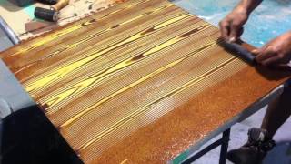 Faux Oak Wood Grain Creative Painting Techniques [upl. by Aihsad]