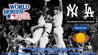 Los Angeles Dodgers vs New York Yankees 1981 World Series Juego 3 Novena Alta Televisa Narracion [upl. by Darlleen]