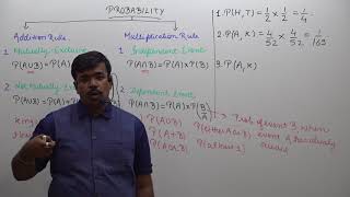 PROBABILITY  Addition and Multiplication Rule  Mutually Exclusive and Independent events [upl. by Zurkow]