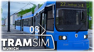 TRAMSIM MÜNCHEN 003 ★ Im Regen durch München  TramSim Munich Gameplay [upl. by Mcneil]