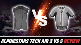 Alpinestars TechAir 3 vs TechAir 5 Review at SpeedAddictscom [upl. by Girvin]