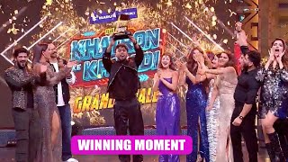 Khatron Ke Khiladi13 Winning Moment Dino James Lifted The Trophy As Winner with 20 Lacs Prize Money [upl. by Nitsirk]