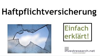 Haftpflichtversicherung  Haftpflichtversicherung sinnvoll einfache Erklärung [upl. by Corly]