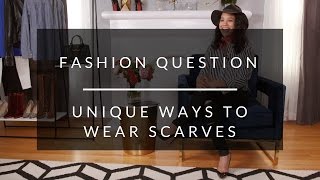 Unique Ways To Wear Square Scarves [upl. by Ociral]