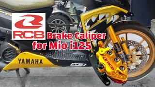 RCB Brake Caliper for Yamaha Mio i125  Unboxing and Installed 2023 [upl. by Lunseth]