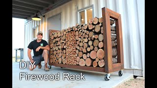 How to Build a DIY Firewood Rack  Overbuilt to Last [upl. by Nahtnamas262]