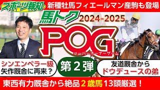 【POG情報20242025】最新2歳馬を13頭厳選！ドウデュースの弟、初のフィエールマン産駒、シンエンペラー級の良血など…競馬 pog 2歳馬情報 [upl. by Thia]