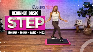 20 Min  Beginner Basic Step Aerobics  Cardio Stepper  120 BPM  402 [upl. by Ainessej]