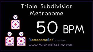 Triple subdivision metronome at 50 BPM MetronomeBot [upl. by Orran]