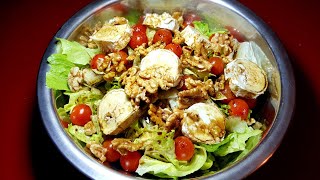 Ensalada de rulo de cabra con vinagreta de miel  🥬🍅🧀🥗🍯🥬  Receta Express [upl. by Nihcas]