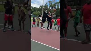 Sarasota Police Officer Grahling plays basketball with students in North Sarasota [upl. by Engracia550]