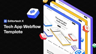 Editortech X  Tech App Webflow Template  BRIX Templates [upl. by Igig469]