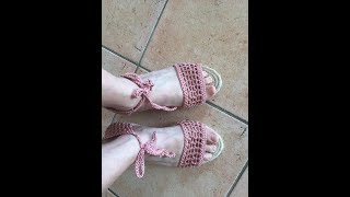 Tuto espadrilles au crochet 😀 [upl. by Eetak227]