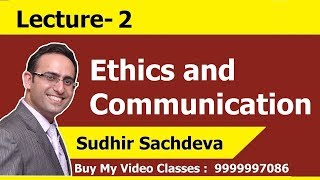 Video 2 Ethics amp Communication CA IPCC OLD COURSE [upl. by Aliahs]