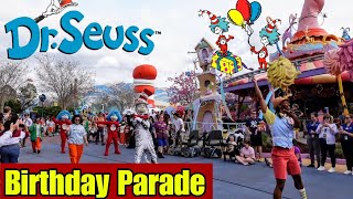 A Special Parade for Dr Seusss Birthday at Seuss Landing Islands of Adventure 2024 [upl. by Butch21]