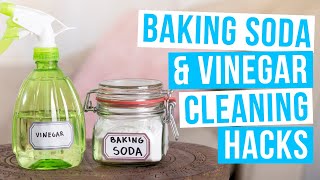 Ways to clean with BAKING SODA amp VINEGAR  cleaning HACKS [upl. by Nifled591]