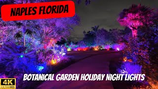 FUN HOLIDAY TRADITION in NAPLES FL  NIGHT LIGHTS IN THE GARDEN  NAPLES BOTANICAL GARDEN [upl. by Yalc]