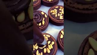 filling chocolate pine nut tart chocolate tart suffle ganache cake food4you cakeart foodie [upl. by Micco543]