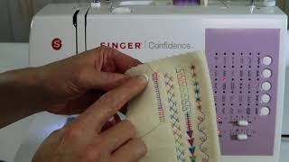 Singer Confidence 7463 26 Blanket Stitch Applique [upl. by Acire]