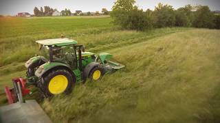 John Deere 6105R amp JD 228 amp Kverneland Taarup 2628 v Ropici [upl. by Alphard541]