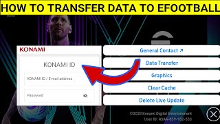 How To Link Konami ID To eFootball 2025 Mobile  How To Transfer Data From eFootball 2024 [upl. by Annahsar]