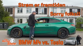 510 hestes BMW M4 eller eller 490 hestes Tesla Lad mig gætte Det blir en BMW [upl. by Drice]