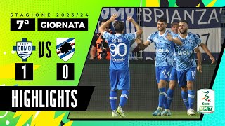 Como vs Sampdoria 10  Quarta vittoria consecutiva per il Como  HIGHLIGHTS SERIE BKT 2023  2024 [upl. by Anneis]