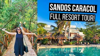 SANDOS CARACOL ECO RESORT Full Tour  Playa Del Carmen Mexico 2021 [upl. by Rattray]