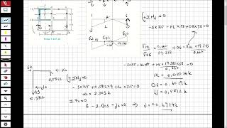 STRUCTURAL ANALYSIS  CANTILEVER METHOD SOLVED QUESTION 1 [upl. by Ardnama]