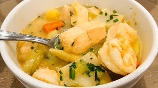 Fiskesuppe  Creamy Norwegian Fish Soup [upl. by Ellehsat587]