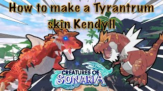 How to make a Tyrantrum skin Kendyll Creatures Of Sonaria [upl. by Ray]