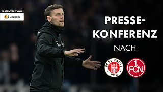 Die Pressekonferenz nach dem Spiel gegen den 1FC Nürnberg [upl. by Gayler]