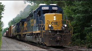 CSX SD402 amp SMOKEY B408 Lead local train L080 [upl. by Zerlina]